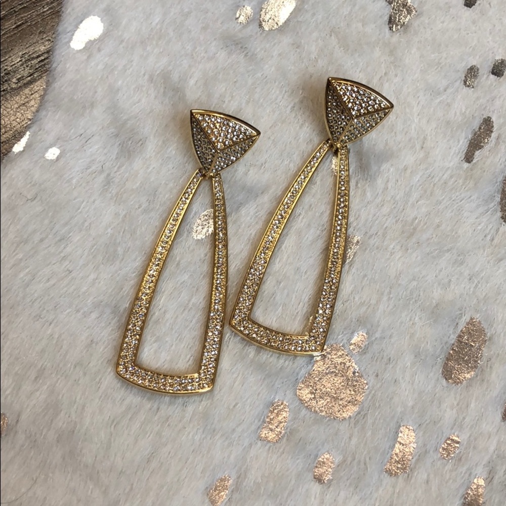 House of Harlow gold drop earrings